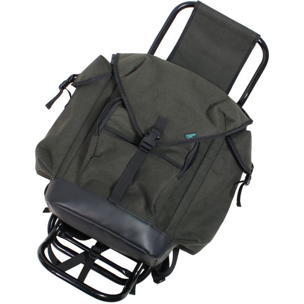 Loden Jagdrucksack mit Stuhl